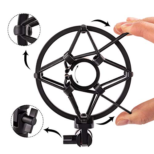 Lyrcro Microphone Shock Mount Holder Clip Mic Anti-Vibration For 22Mm-26Mm Diameter Dynamic Mic Like Shure Sm58 58S Sm57 Pag48 Sennheiser E835 E845 Akg D5S Samson Q7 Q8 Behringer Xm8500 #TOP1