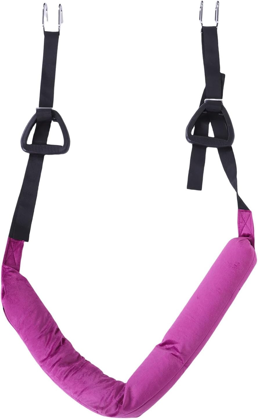 Dpofirs Hanging Back Traction Stretcher Comfortable Leg Stretch Strap for Improved Flexibility Suitable for Home or Gym Use 1 Traction Device 2 Hooks