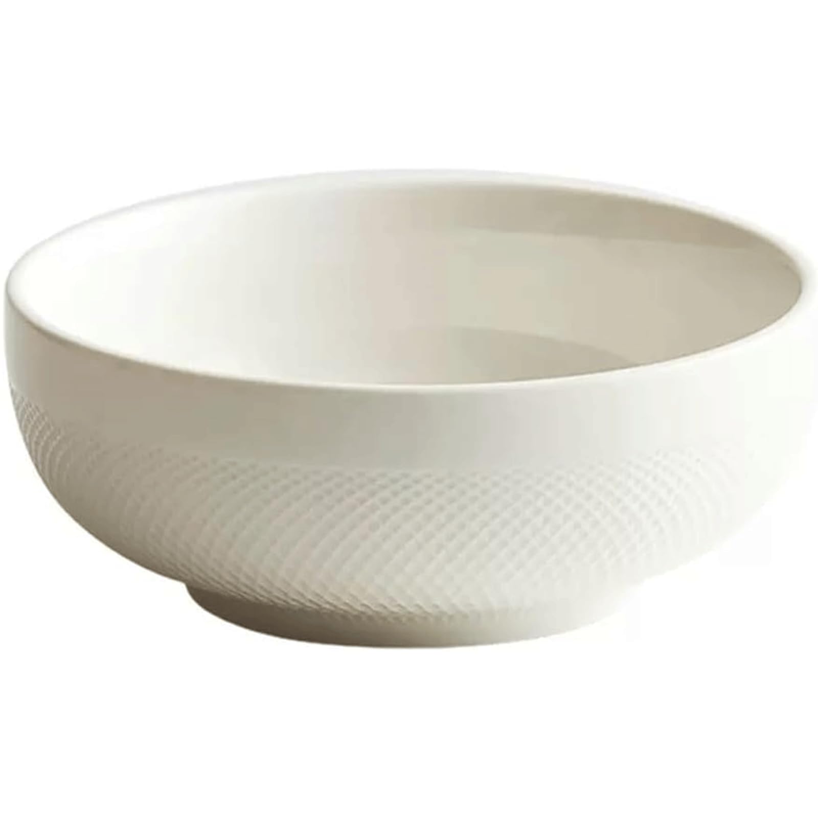 XDAWQP Stackable Salad Bowl White Ceramic Soup Bowl Deep Bowl for Cereal/Ramen/Pasta Dishwasher & Microwave Safe Rice Bowl