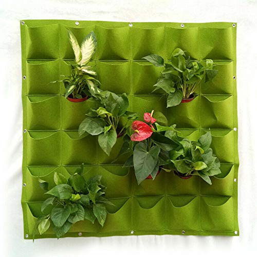 MIMIGO Fioriera Verticale Da Giardino Multi Tasca Montaggio A Parete Da Giardino Sacchetto Per Coltivazione Da Giardino Vaso Di Erbe Aromatiche In Feltro Per Interniesterni 12182536496472 Tasche
