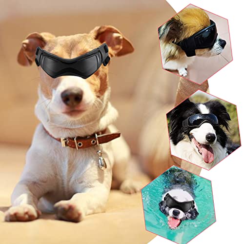 Hund Sonnenbrille, Hundeschutzbrille, Sunglasses for Dog, Hundebrille, Hundebrille UV Wasserdicht, Dog Brille Wasserdichter, Pet-Brillen, für mittelgroße und große Hunde Augenschutz Schwarz