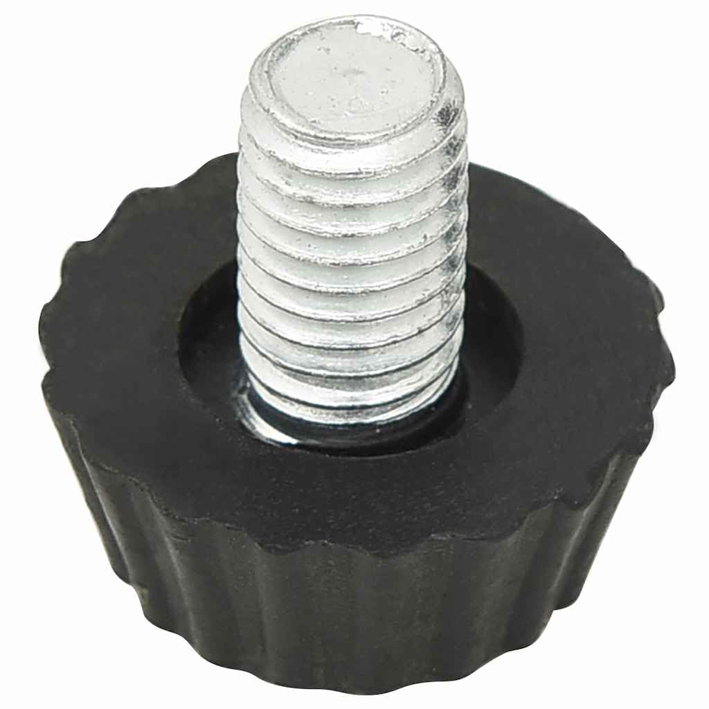 Piedini regolabili per mobili M8, in plastica e acciaio, 18 pezzi, colore nero, diametro della base 21 mm, altezza 20 mm, resistenti alle intemperie, per mobili da giardino, terrazza, balcone