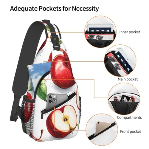 Morrales de viaje con diseño Apple Fruit para adultos miniatura 4