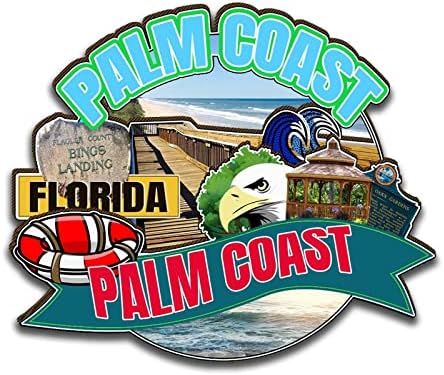 Palm Coast Florida USA Magnet Fridge Magnet Wooden 3D Landmarks Travel Collectible Souvenirs Decoration Handmade image 5
