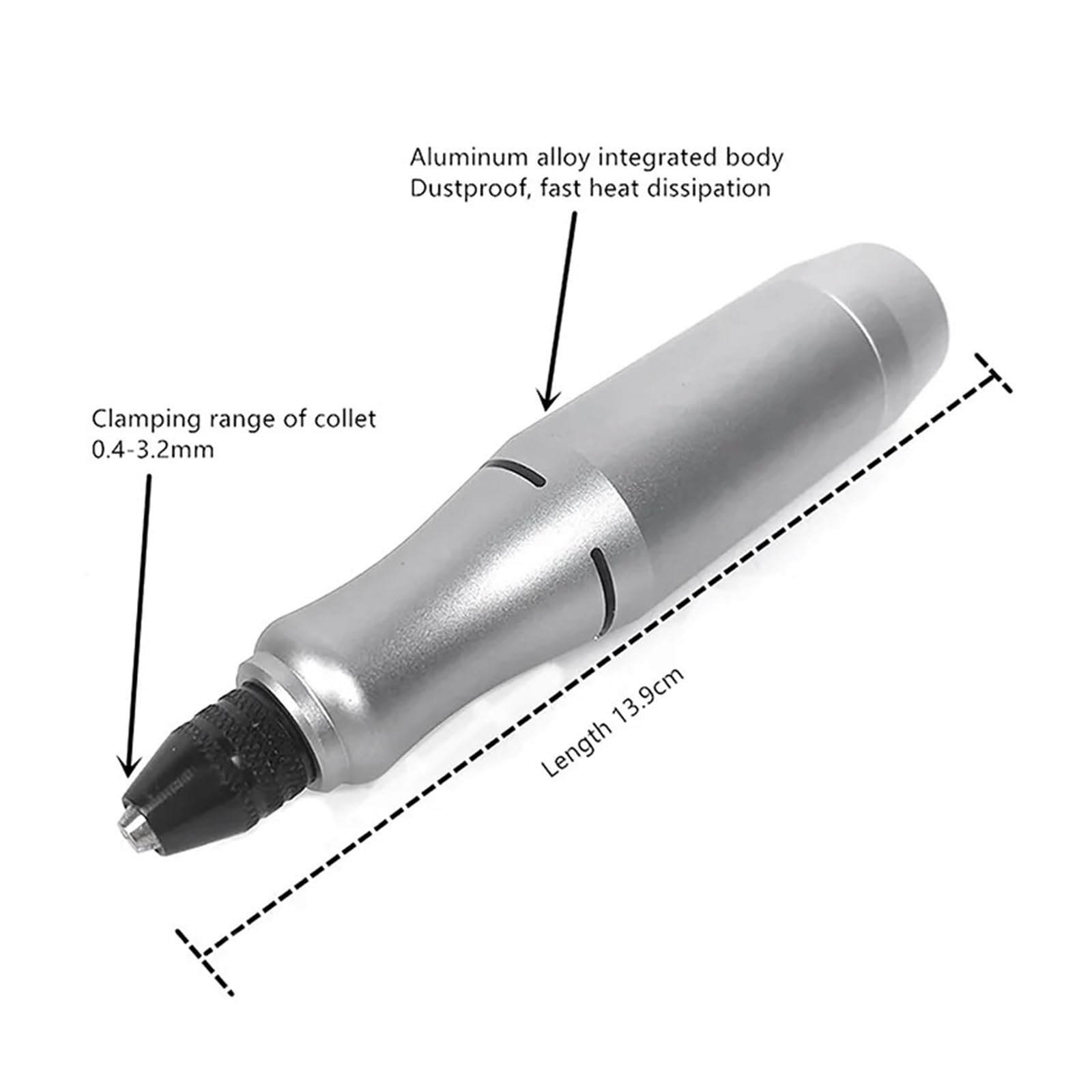 Lucidatrice Mini smerigliatrice elettrica da 40 W Velocità a vuoto fino a 18000 giri/min Smerigliatrice elettrica al litio domestica fai da te batteria 18 V-21 V Nessuna batteria