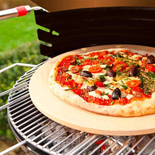 Dracarys 15" Round Pizza Stone Baking Stones For Grill And Oven,Big Green Egg Accessories,Heavy Duty Ceramic Pizza Grilling Pan,Thermal Shock Resistance Perfect For Baking Crisp Crust Pizza #TOP6