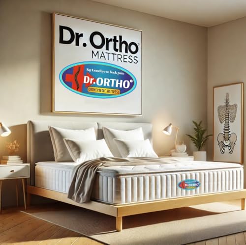 Dr.Ortho Orthopaedic Pillow Top Mattress for Back Pain Relief Dual Comfort | Soft & Firm Support Queen Size Mattress | (78x60x6 Inch)