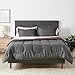 AmazonBasics 7-Piece Bed-In-A-Bag, Full/Queen,  Red Simple Stripe