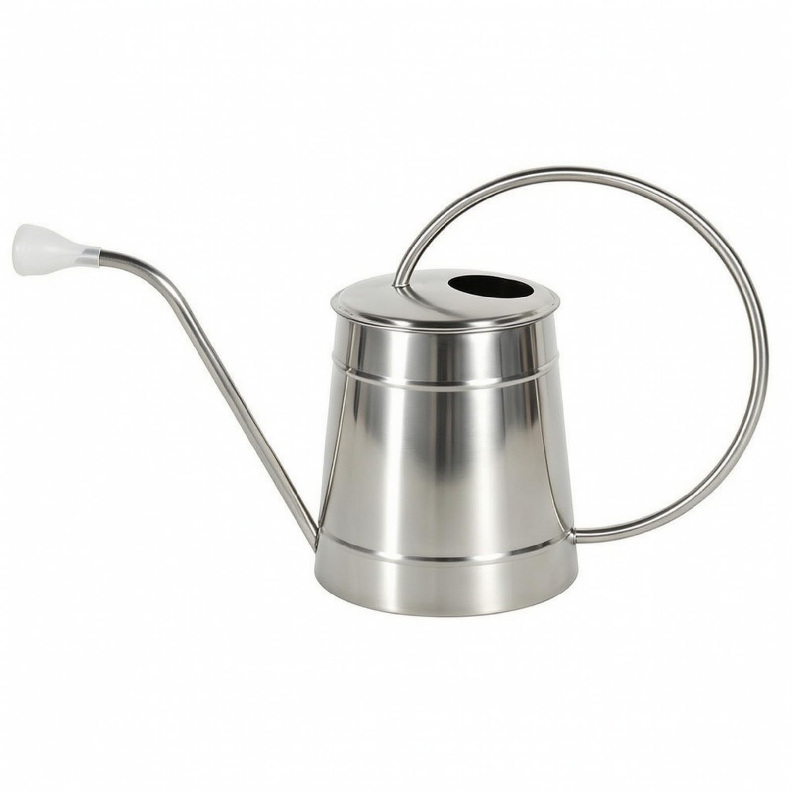 Annaffiatoio in Acciaio Inox con Beccuccio Lungo Beccuccio Esteso Ergonomico per Giardino Verde, Terrazza, Davanzale, 2.5L, con Testa Irrigante