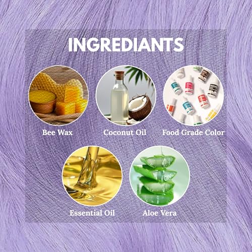 Image of Temporay Hair Color Wax | Metallic Shine | For Men & Women | DIY Instant Hair Color | Temporay Color 1 Day 1 Wash | No Ammonia, Bleach & Damage | Purple - 100 gram