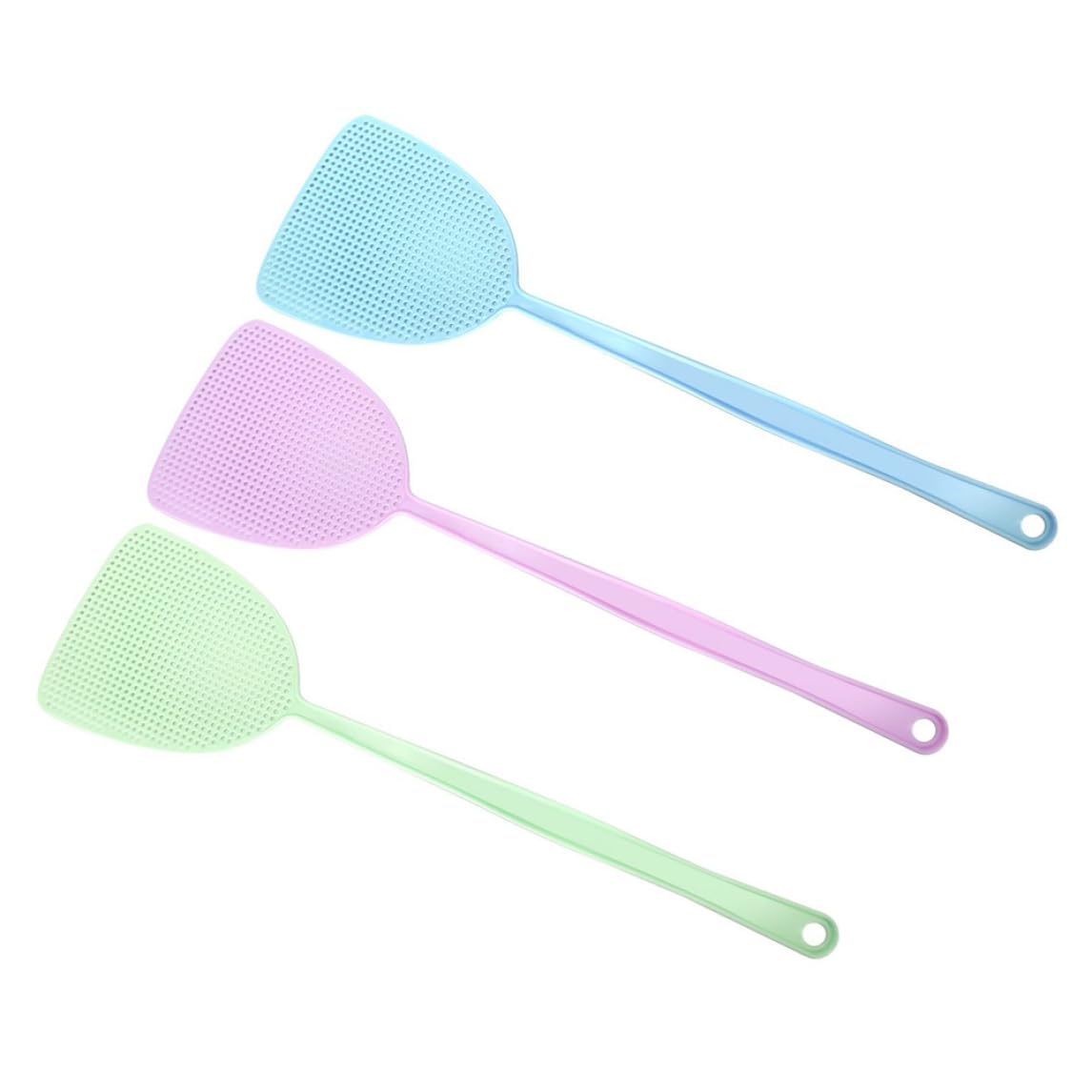 XUEYEGONGJI Plastic Fly Swatter Manual Fly Control Swat Strong Heavy Duty Flyswatter with Long Handle 3PCS Fly Swatter-image-18