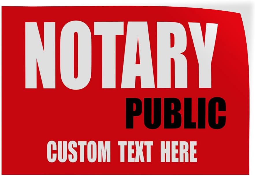 Custom Decal Stickers Multiple Sizes Notary Public Promotion Business Industrial Vinyl Safety Sign Label General Business Personalized Text Here 24x18Inches