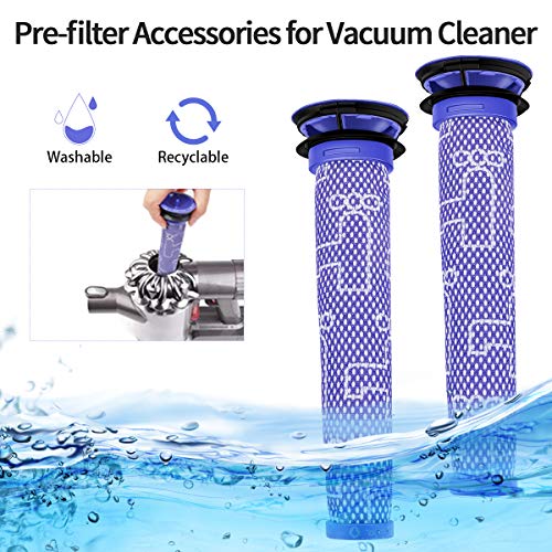Battery Replacement For Dyson V8, 21.6V 5000Mah Li-Ion Battery Compatible With V8 Animal Sv10 V8 Absolute V8 Motorhead V8 Carbon Fiber V8 Fluffy Series Cordless Vacuum, 2 Filters And 2 Screws Included #TOP5