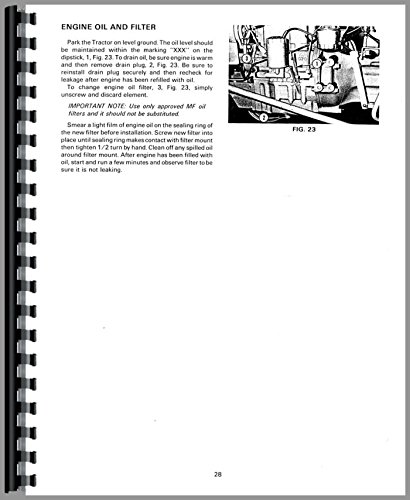 Operators Manual Massey Ferguson 205-4 205 Diesel Compact Tractor      Plastic Comb