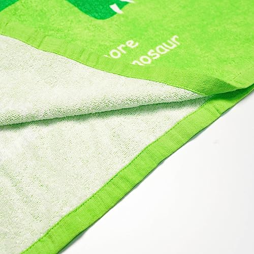 Image of LOLANTA Kids Boys Girls Bath Towels Hooded Dinosaur, Terry Cloth Cover ups Children's Beach Towel Pool Swim Poncho Cotton(Green#A-new,1-3T)