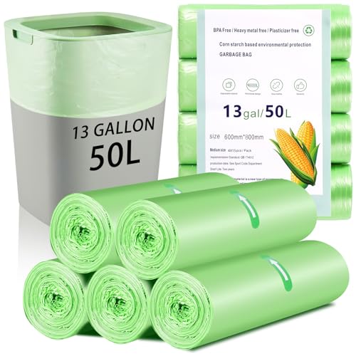 Dntorx 100 Pack 50 Litre Bin Bags Heavy Duty Bin Liners 5 Rolls