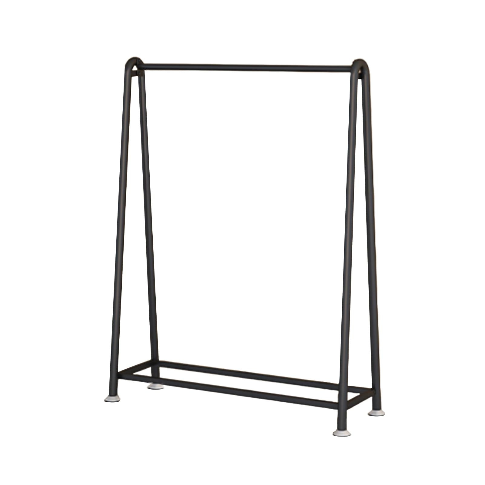 YNBSHGAA Metal Clothes Hanger Rack Single Arm for Coats Skirts Shirts Adjustable Height Silver 150x40x160cm - Space-Saving Garment,Nero-150x40x160cm