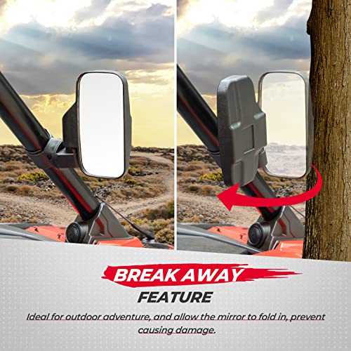 Kemimoto UMI017 Utv Mirrors, Kemimoto Utv Side Mirrors Fits 1.6 Inch thumb #3