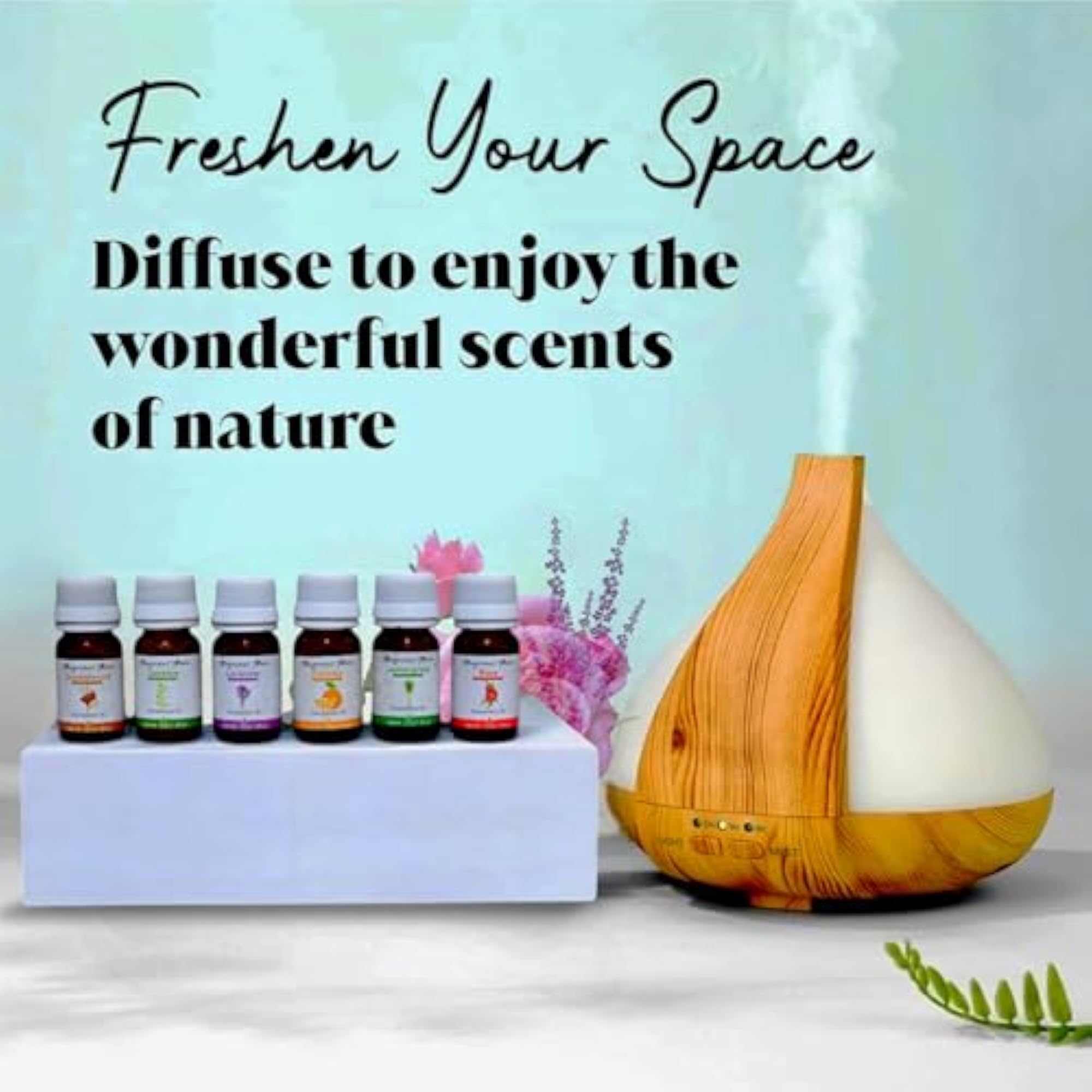 Fragrance Oils Set, 6 Bottles, Natural Aromatherapy