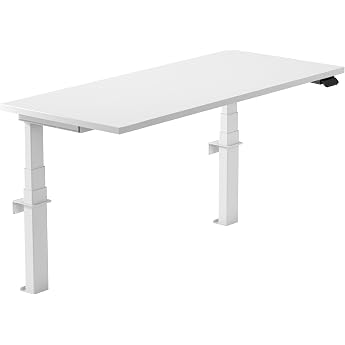 Linak Wall - Electric Height Adjustable Wall Table - White Frame/Without Table Top