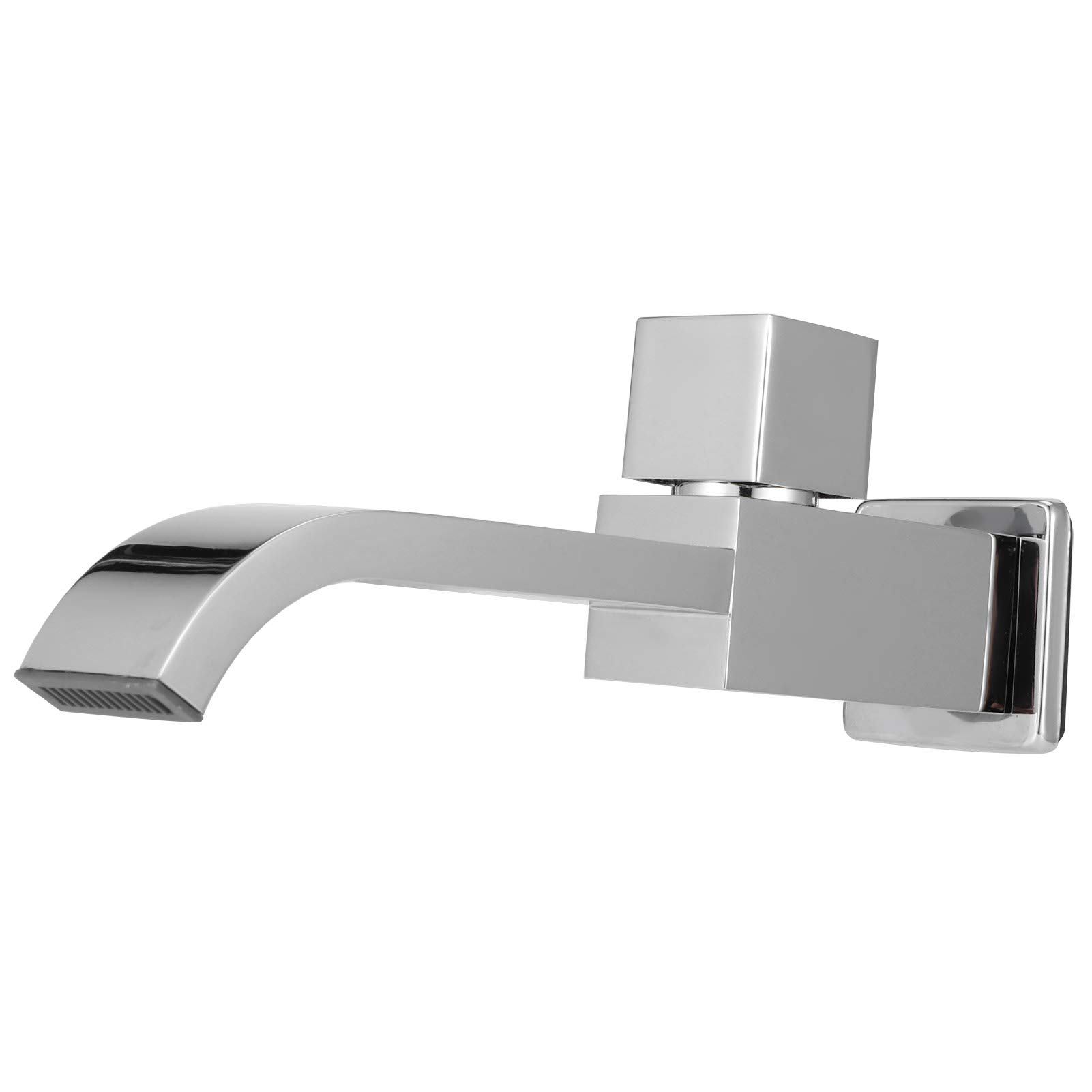 Robinet de Lavabo, Robinet Mural G1/2 Simple ¨¦vier ¨¤ Cascade Froide Lavabo Robinet D'eau Accessoire de Salle de Bain(Chrome)