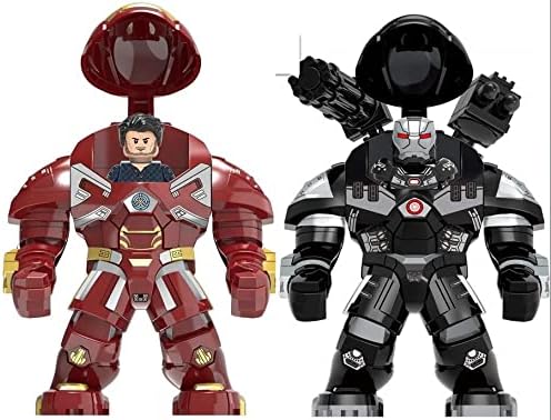 Iron and War Super Hero Action Figures Set 2 Pack for Boys Girls Child Children Cake Toppers Hero Iron - War