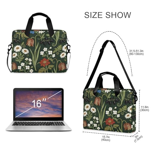 Bolso portatil para laptop 15.6 pulgadas con asas y correa negro miniatura 5
