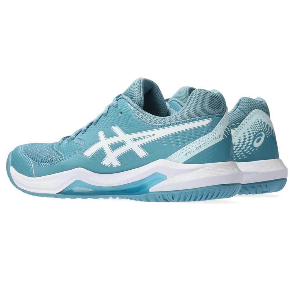 ASICS Dedicate 8 Mujer Zapatos de Tenis Blanco Plata
