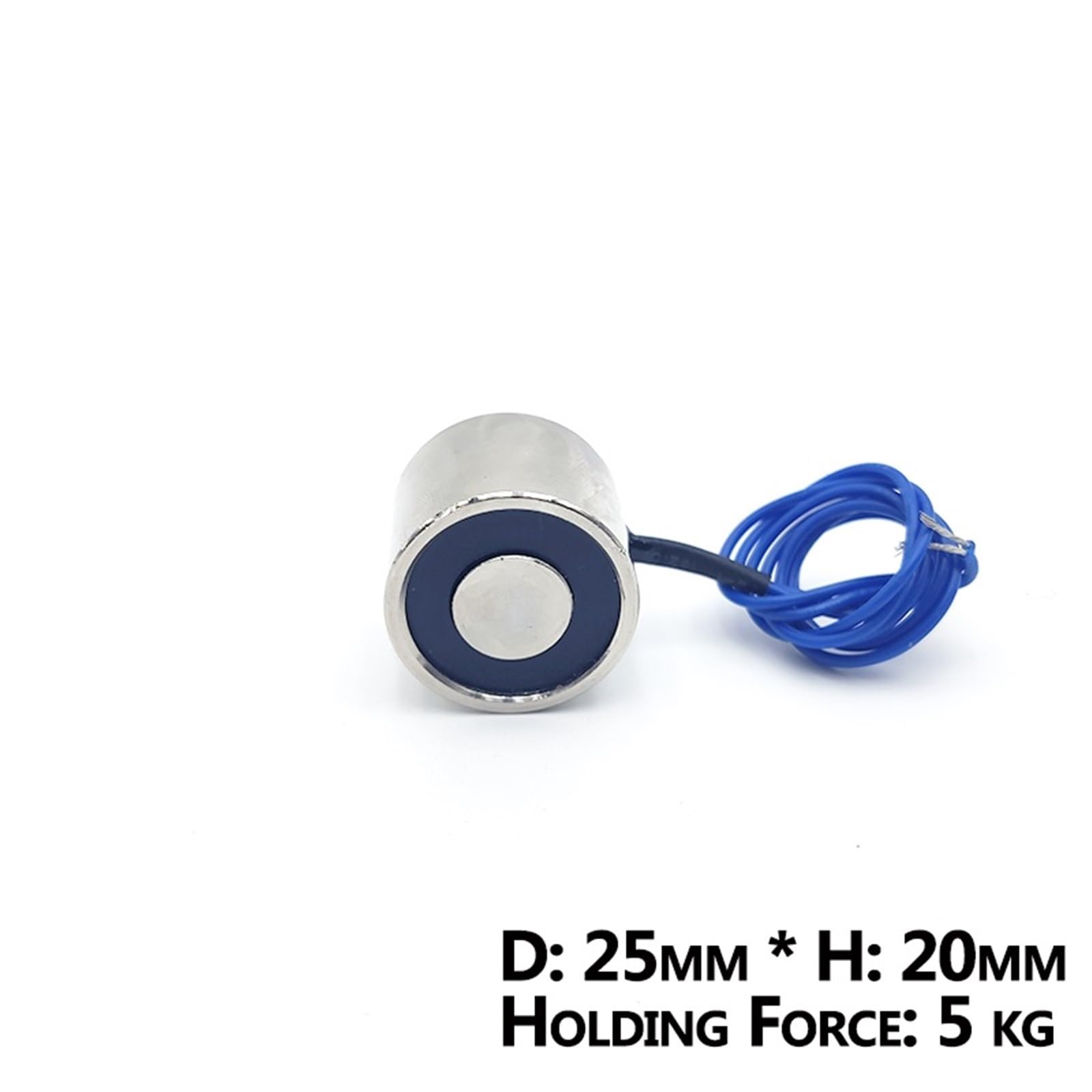 25/20 DC 6V Elettromagnete 25/20 Cilindro Magneti Elettrici 5KG/50N Forte Solenoide Elettromagnetico Ventosa 1 Pz