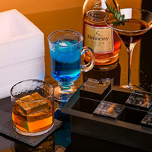 Clear Ice Cube Silicone Mold - 2 Inch Ice Cube Maker Tray，Crystal Clear Ice Cube For Whiskey And Cocktail #TOP2