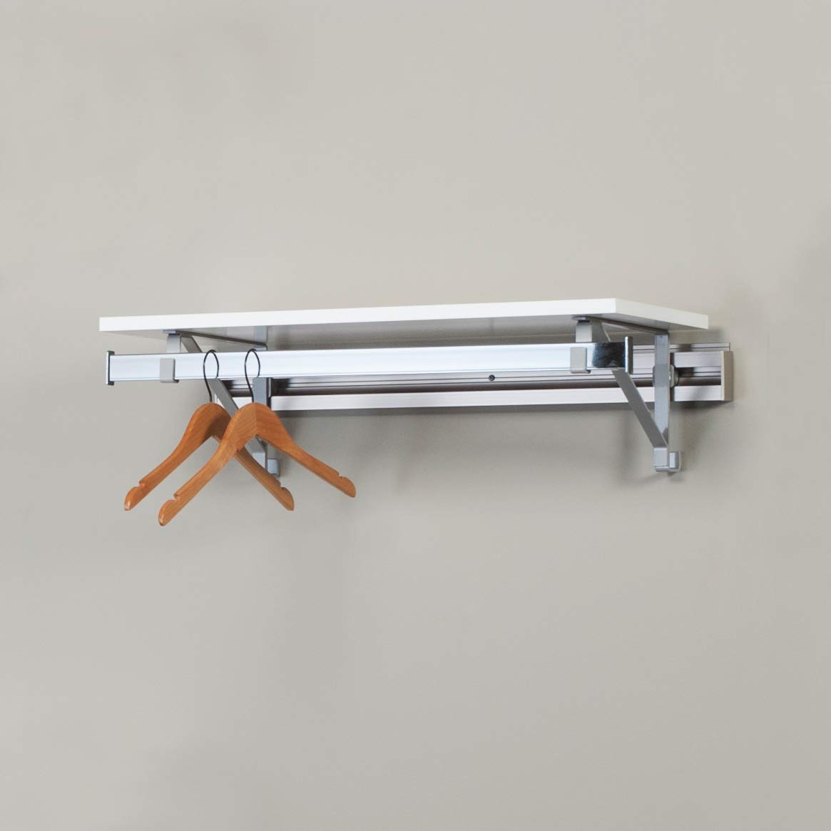 Arrange A Space Arrrange a Space RCMSY Best 32" Single Shelf/Hang Rod Kit White Closet System