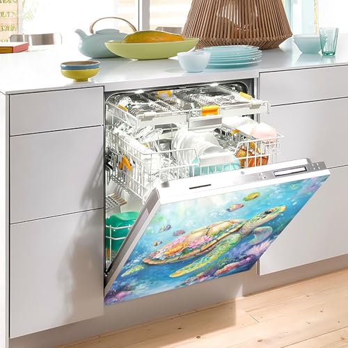 Autocollant magnétique tortue de Wusikd décoratif pour lave-vaisselle et cuisine
