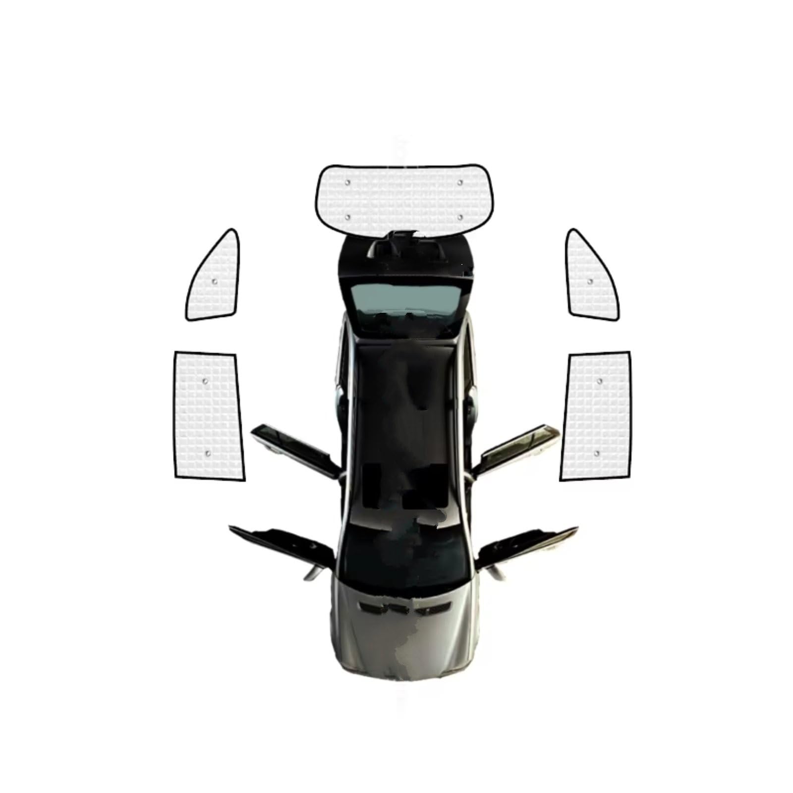 Parasol Ventana Coche para Toyota para Highlander XU50 2014~2019 2017 Parasol Parabrisas Coche Reflector Protección UV Delantero, Parasol Automático Protector Solar Lateral(Rear sunshades)