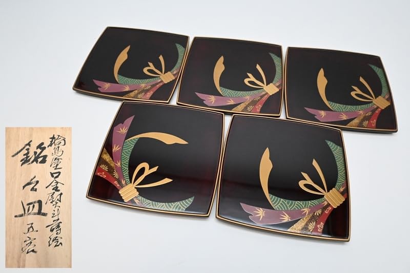 輪島塗 漆器 金蒔絵 蒔絵 豆皿 菓子皿 10客 輪島塗 漆器 金蒔絵 蒔絵