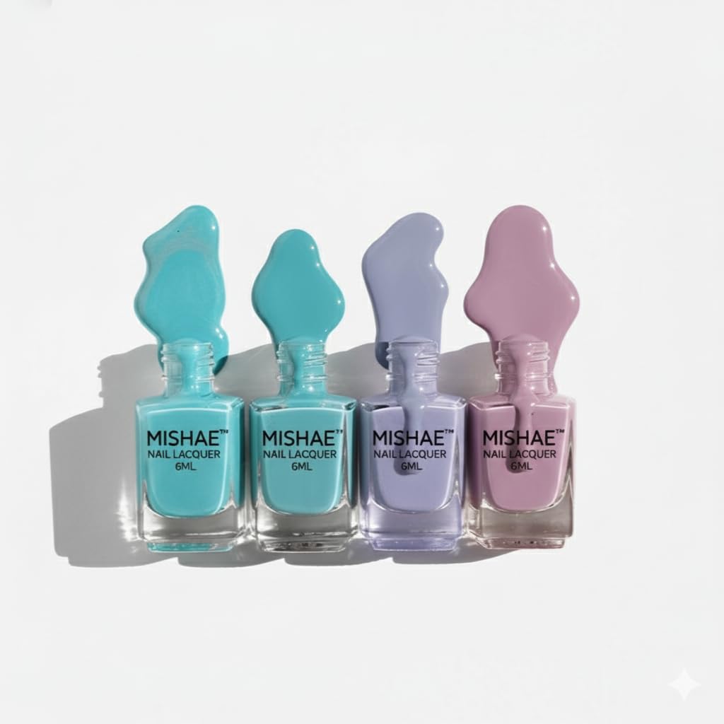 Nail Polish Set for Women | 4 Shades – Quick Dry | Long Lasting | Chip Resistant | Gift Set | 6ml Each (Pastel Glow)-picture-30