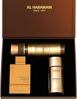 Al Haramain Amber Oud - Gold Edition - Body Spray, Cologne for Men and Women - Woody, Musk Fragrances - Perfume for Men and Women - Giftset - 3 Pc