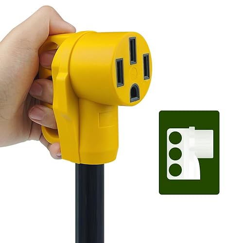 Miniatura 4 de Generador de 30 amperios de 4 clavijas para alimentar 50 amperios RV, cable de alimentación de extensión, adaptador de generador RV NEMA L14-30P 30