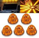 5 PCS Watermelon Lights for Semi Truck, LED Watermelon Light Indicator Side Marker Lamp, 2025 New Mini Water Melon Semi Truck Marker Lights, Outline Water Melon Side Marker for Motor with Bezel