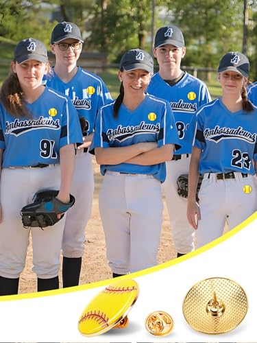 Image of JUNEBRUSHS 28pcs Softball Enamel Pins Sports Lapel Pins for Softball Lovers Party Birthday Themed Party Decorations Supplies Favors Backpack Hat Decor Accessories