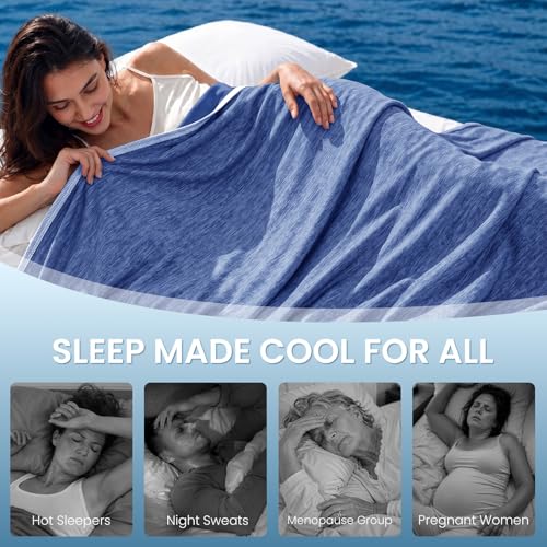 Image of Topcee Cooling Blanket Queen Size 90 inchx90 inch for Hot Sleepers Summer Blanket