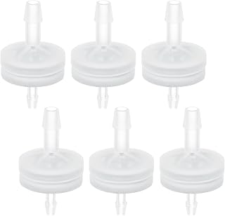 PATIKIL 5/32 3/32 Inches One Way Check Valve, 6 Pcs Plastic Hose Barb Inline Non-Return Ozone Resistance Plastic Valves for Fuel Gas Water Liquid Air, Clear