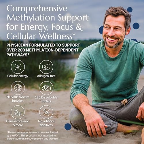 Image of Neurobiologix Methylation Complete, Methylated B Complex with Methylfolate, Vitamin B12 & B6, Daily Energy, Immune & Cellular Health Support for Kids & Adults, Gluten Free, 120 Chewable Tablets