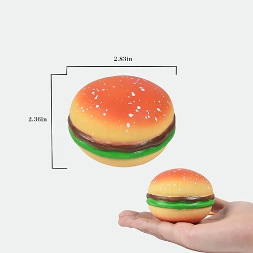 Miniatura 2 de Hamburger Stress Toys - Juguetes para apretar hamburguesas, juguetes elásticos para hamburguesas, juguetes novedosos y divertidos para aliviar el
