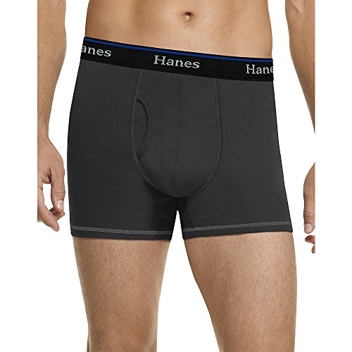 Hanes Men's 3-Pack Comfort Blend BoxerBrief, Black/Grey, X-Large