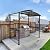 COOS BAY 8x5 Barbeque Grill Gazebo Outdoor BBQ Gazebo Canopy, Steel Frame Double-Tier Polycarbonate Top Canopy with Shelves Serving Tables