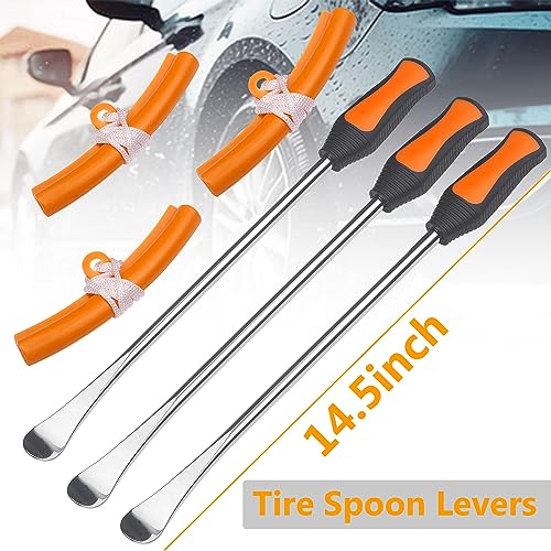 WINTOWIN Colheres de pneu de 14,5 polegadas Ferramentas de troca de pneus de motocicleta Kit de repa