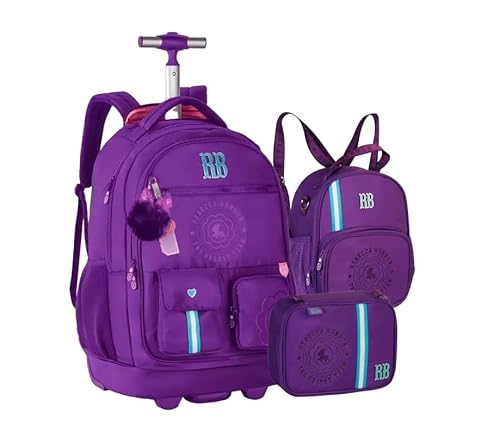 Kit Mochila Rodinha Escolar Juvenil Rb Rebecca Bonbon Carrinho Estojo E Lancheira Volta As Aulas 202