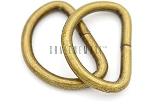 CRAFTMEMORE D-Ring Findings in 5/8, 3/4, and 1 Inch for Belts, Bags, and Lanyards