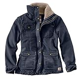 Carhartt Women's Weathered Duck Wesley Coat, Hudson Blue, Medium