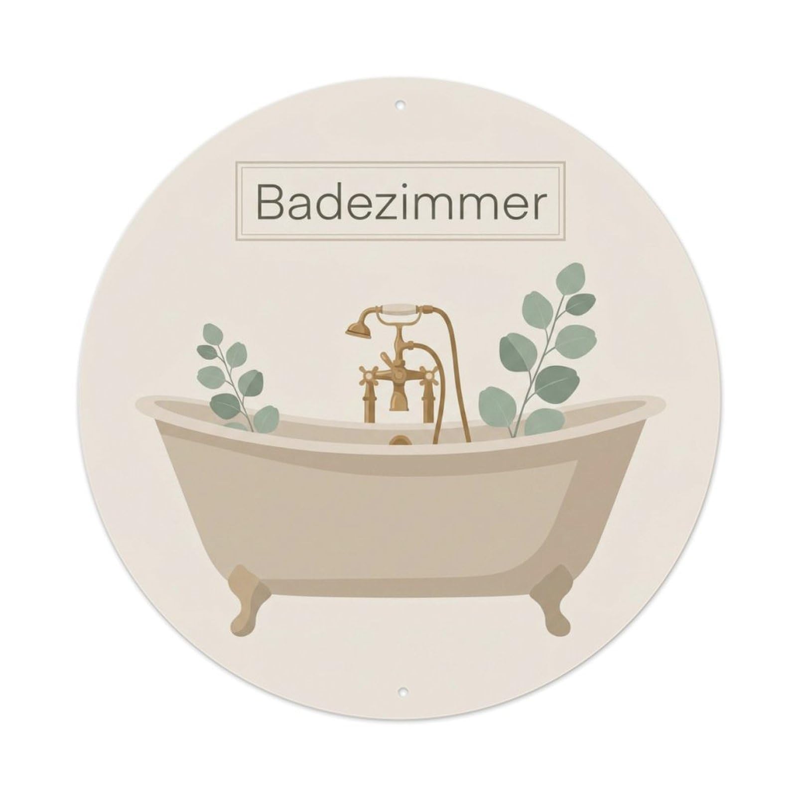 Bathroom Simple Eucalyptus Bathroom Metal Tin Sign